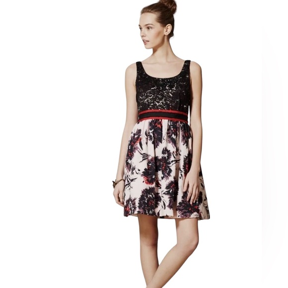 Anthropologie Dresses & Skirts - NWT $248 Anthropologie Peter Som Made in Kind Dress Size 2 Brushstroke Blossoms